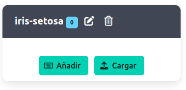 Botones contenedor clase números