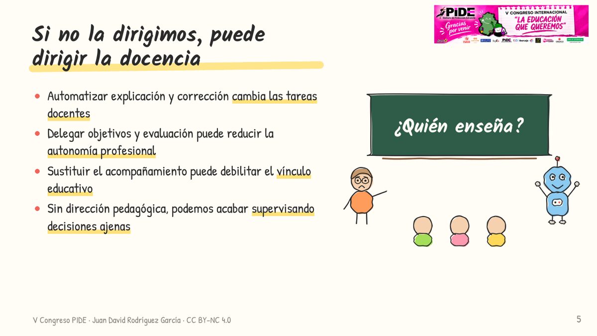 Si no la dirigimos, puede dirigir la docencia