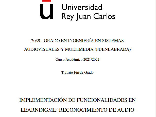 Implementación de funcionalidades en LearningML: Reconocimientro de audio